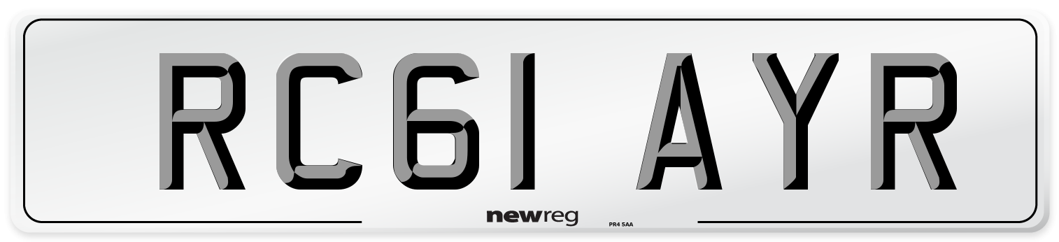 RC61 AYR Number Plate from New Reg